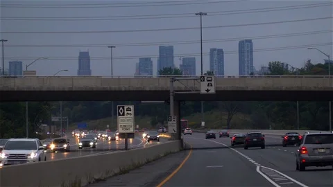 Driving into the city Stock Footage 116068411