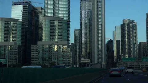 Driving into city Stock Footage 118580949