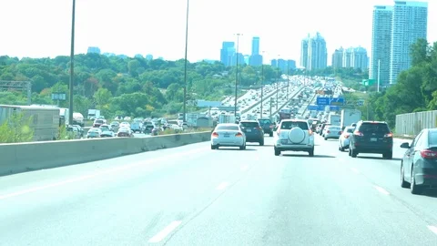 Driving into city Stock Footage 118851402