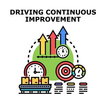 Driving continuous improvement process for business growth 库存插图