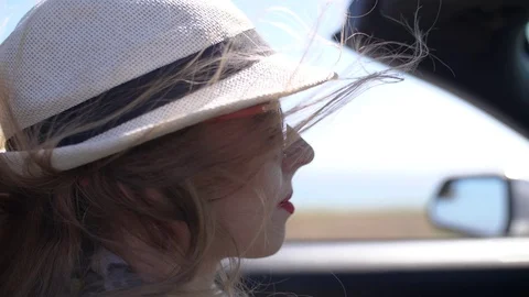 Driving in Convertible Car Video stock 76935730