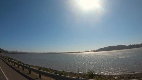 Driving Coos Bay Stock-Footage 117062293