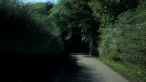 Driving cornwall back country roads Stock Footage 8759869