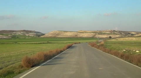 Driving in a country road Video stock 10597486