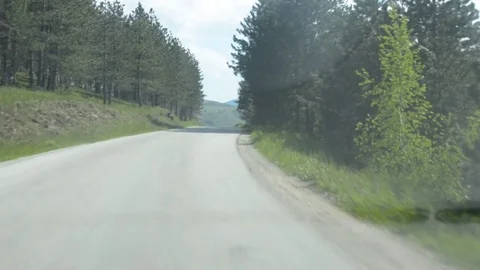 Driving on a Country Road Stock Footage 70452679