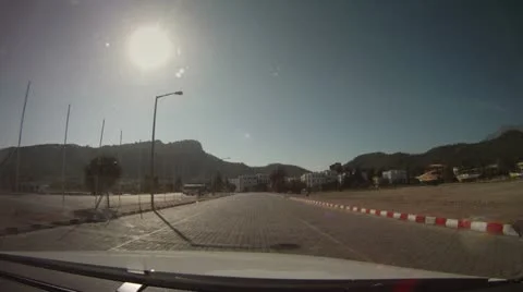 Driving at country road timelapse Stock Footage