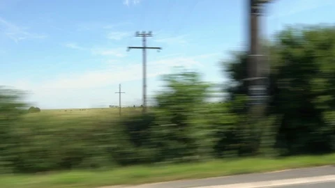 Driving in the countryside Stock Footage 124043633