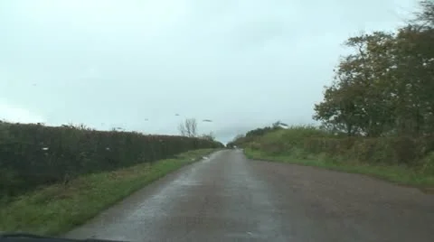 Driving on a countryside road in Devon Stock Footage 12735219