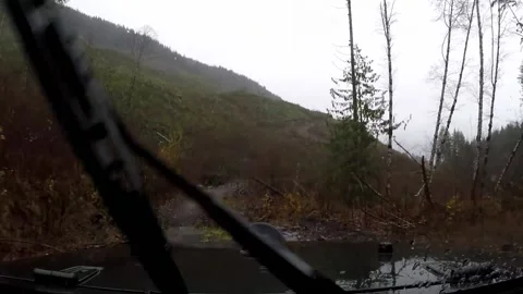 Driving into the cut Stock Footage 172564866