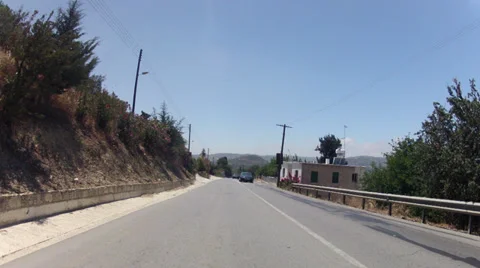 Driving on Cyprus roads time-lapse Stock Footage 33728542