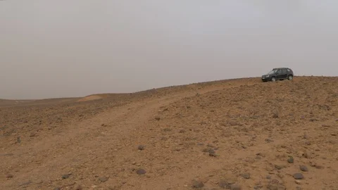 Driving Dacia duster in Erg Chegaga desert, Morocco, Africa in 4K Stock Footage 92108564
