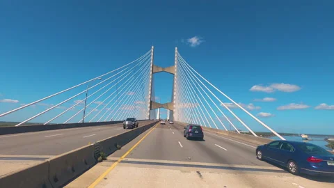Driving Dames Point Bridge 動画素材 155209543