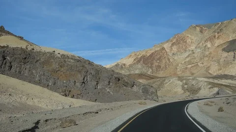 Driving in Death Valley Stock Footage 102881449