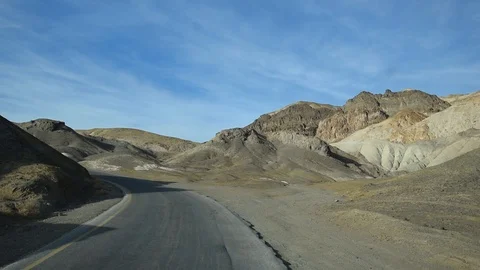 Driving in Death Valley Stock Footage 102958419