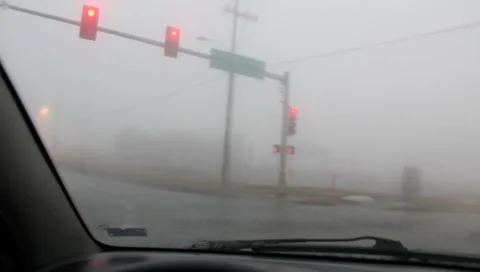 Driving in dense fog2 Видео 3880213