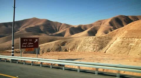 Driving in the Desert Stock Footage 10917819