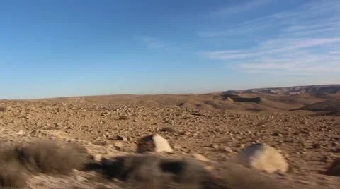 Driving in the desert Stock Footage 20460871