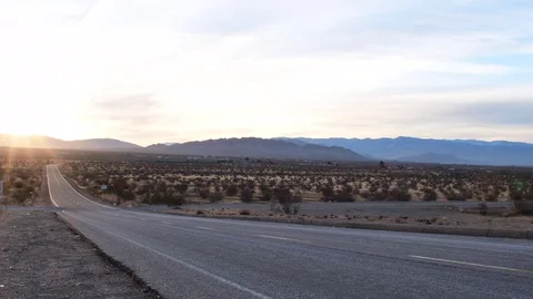 Driving in the desert Stock Footage 84744160