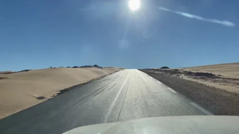Driving in the desert 스톡 동영상 197483492