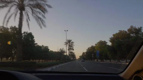 Driving in a desert Stock Footage 262580177