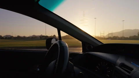 Driving in a desert Stock Footage 262580316