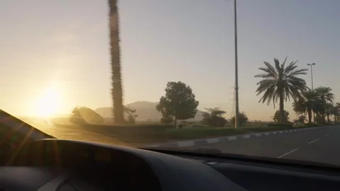 Driving in a desert Stock Footage 262580496