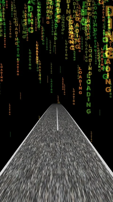 Driving into the digital world vertical video Stock Footage 268350089