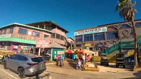 Driving Dock Street Cedar Key, FL 04/15/24 動画素材 284141616