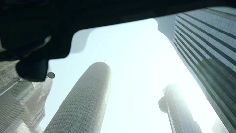 Driving in doha downtown, Qatar Stock Footage 170818408