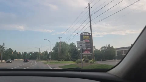 Driving Dollar General Papa Johns Indianapolis Indiana Street Stock Footage 246513653