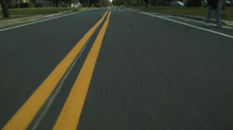 Driving Double Yellow Line  Video stock 38777001
