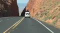 driving down AZ Rt 89 thru slot crevice Glen Canyon Nat History HD 동영상