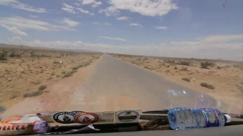 Driving down bumpy Africa Road Video stock 11140286
