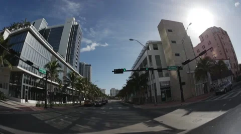 Driving down Collins Ave 2 Fast (HD) Stock Footage 60982044