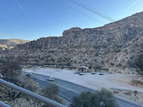 Driving down an empty Стоковые фото