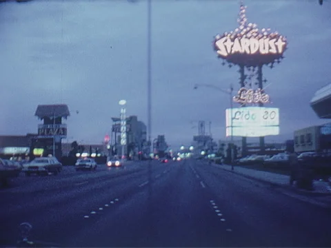 Driving down the Las Vegas strip, past t... | Stock Video | Pond5