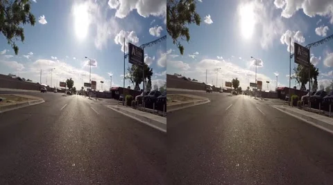 Driving down lomas hyper lapse 3d Stock Footage 46004856