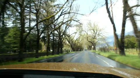 Driving down Napa Road Video stock 692189