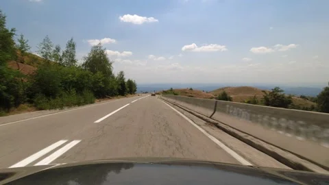 Driving down Parangul mountain in Romania 4K 60fps video 動画素材 256562866