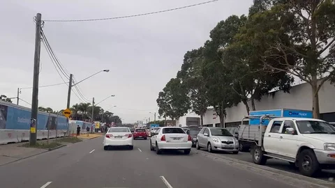 Driving Down Parramatta Road Hyperlapse 库存影片 85240070