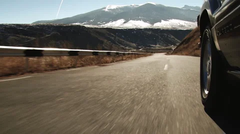 Driving Down the Road Stock Footage 1048358