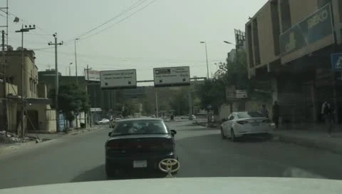 Driving down a road (HD) c Stock Footage 11018798