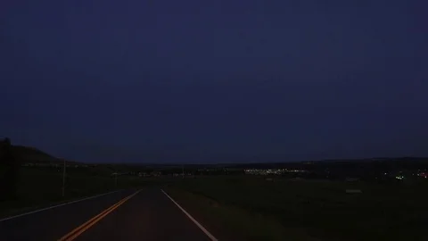 Driving down a road POV Stock Footage 82792713