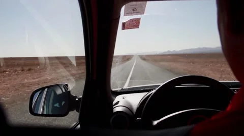 Driving Down Road in Sahara Video stock 52933932
