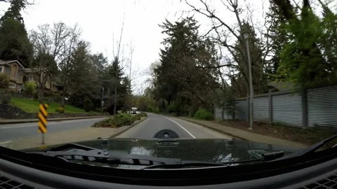 Driving down Royal Oak Drive toward Lochside Elementary Stock Footage 178229338