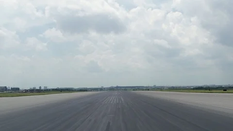 Driving down the Runway - Timelapse Stock Footage 91446074