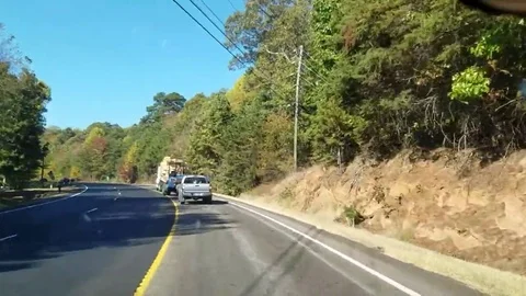 Driving down rural road Stock-Footage 69213630