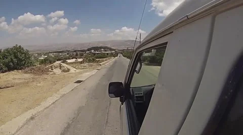 Driving Down A Rural Road In The Middle East Stock Footage 50061181