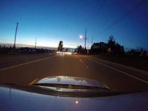 Driving down street Stock Footage 44115710