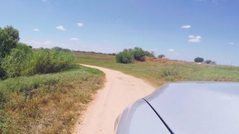 Driving Down a Texas Dirt Road Stock Footage 250013912
